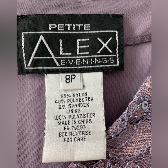 Dresses, ALEX EVENINGS, size 8P, color violet - Picture 3 of 3